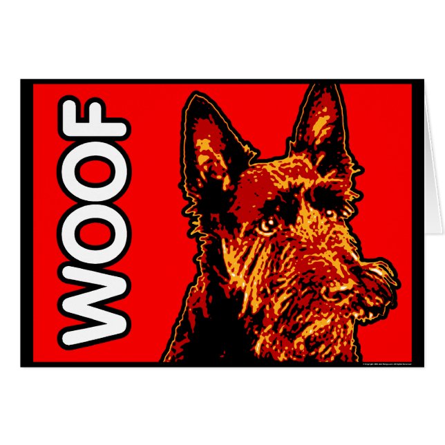 Tarjeta de Terrier del escocés (escocés) (Anverso (Horizontal))