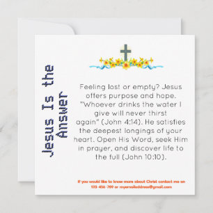 Tarjeta de Testigo: Jesús es la Respuesta