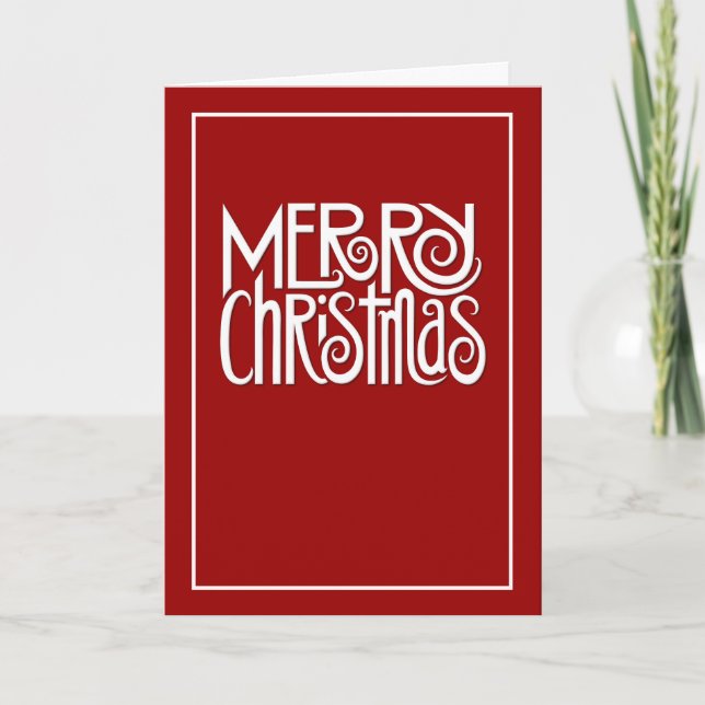 Tarjeta de texto blanco para navidad (Anverso)