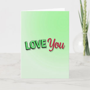 Tarjeta de texto clásico de amor en 3D