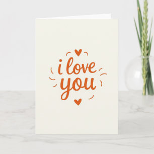 Tarjeta de texto con el guión 'Te Amo'
