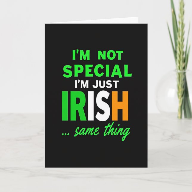 Tarjeta de texto de colores irlandeses (Anverso)