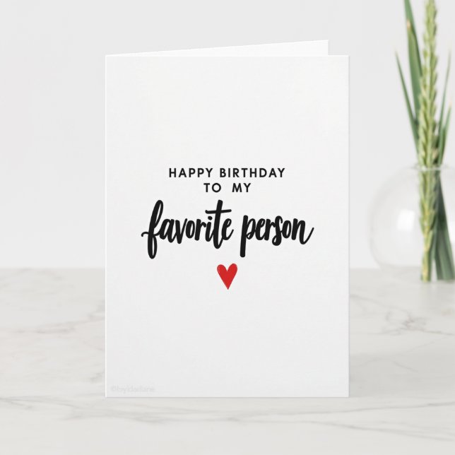 Tarjeta de texto de cumpleaños minimalista (Anverso)