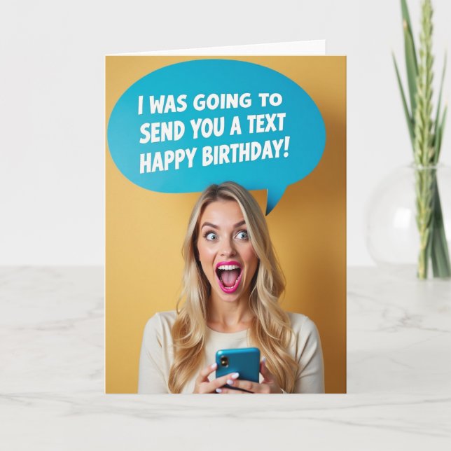 Tarjeta de texto de cumpleaños sorpresa (Anverso)