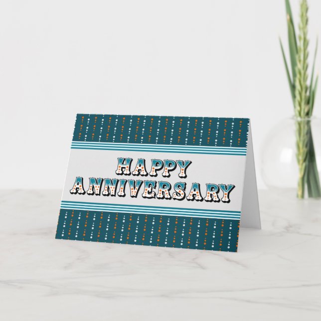 Tarjeta de texto decorativa del aniversario del em (Anverso)