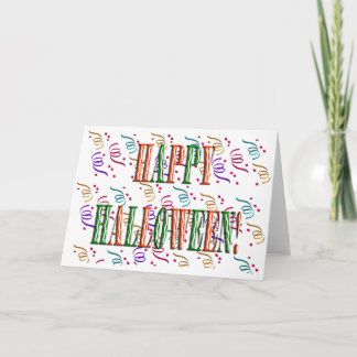 Tarjeta de texto del Festival Confetti & Halloween