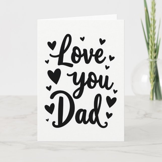 Tarjeta de texto elegante para el Día del Padre (Anverso)