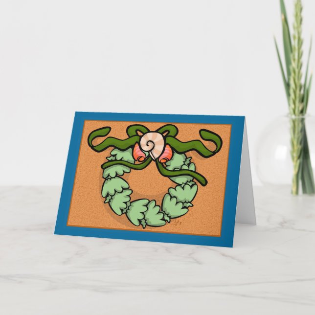 Tarjeta de texto para Navidades de la playa (Anverso)