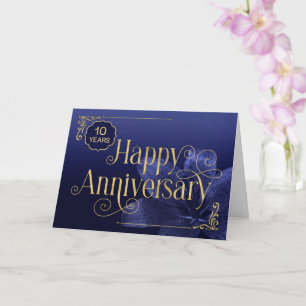 Tarjeta de texto rápida del 10 aniversario de los 