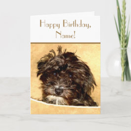 Tarjeta de texto Schnoodle Birthday Personalizable