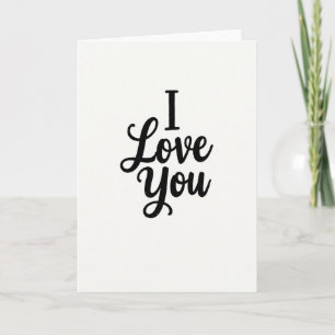 Tarjeta de texto simple 'Te amo'