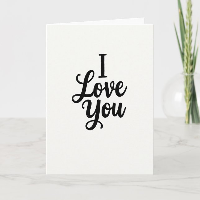 Tarjeta de texto simple 'Te amo' (Anverso)