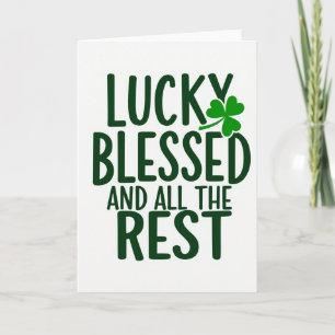 Tarjeta de texto verde de descanso afortunado bend