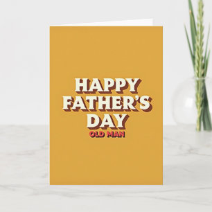 Tarjeta de texto vintage para el Día del Padre