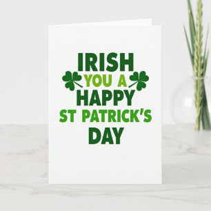 Tarjeta de textura brillante del día irlandés esme