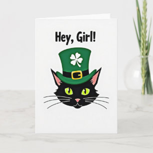 Tarjeta de textura con brillo Hey Girl