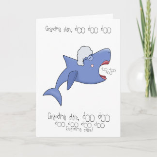 Tarjeta de tiburón de la abuela, tarjeta para la a