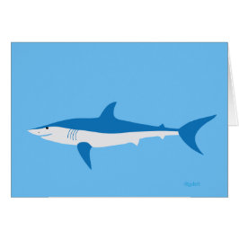 Tarjeta de tiburón Mako muy azul