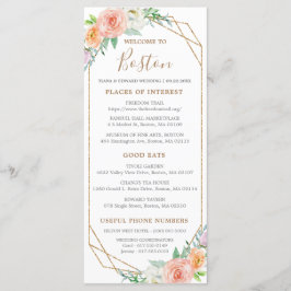 Tarjeta de tiempo Boda de flor de color de agua ge