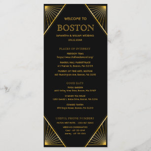 Tarjeta de tiempo Boda Gatsby Art Deco