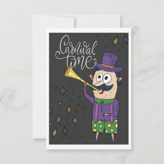 Tarjeta de tiempo de carnaval