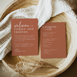 Tarjeta de tiempo de la carta de bienvenida Boho B