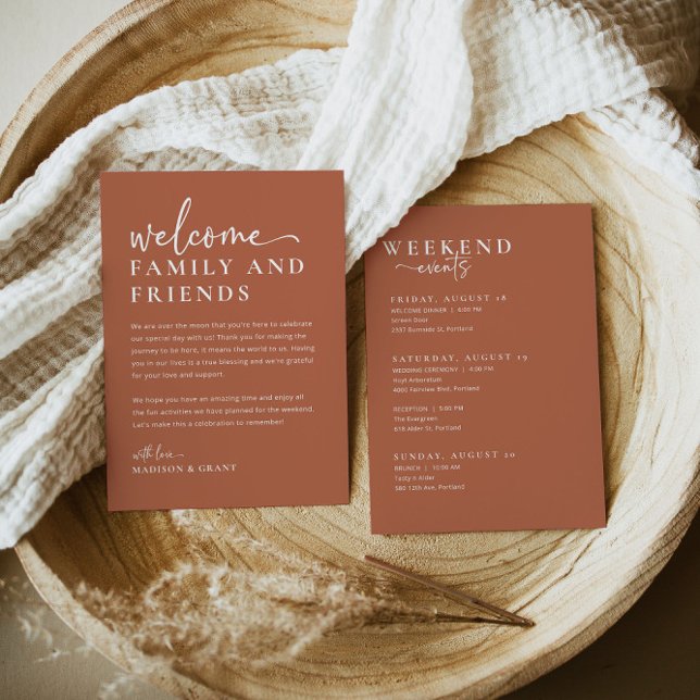 Tarjeta de tiempo de la carta de bienvenida Boho B (Subido por el creador)