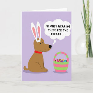 Tarjeta de tiempo de trato de perro con orejas de 