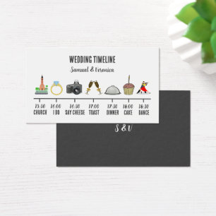 Tarjeta de tiempo del Boda de iconos de moda