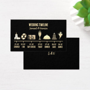 Tarjeta de tiempo del Boda de iconos de vintage