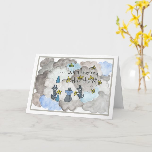 Tarjeta de tiempo difícil (flor amarilla)