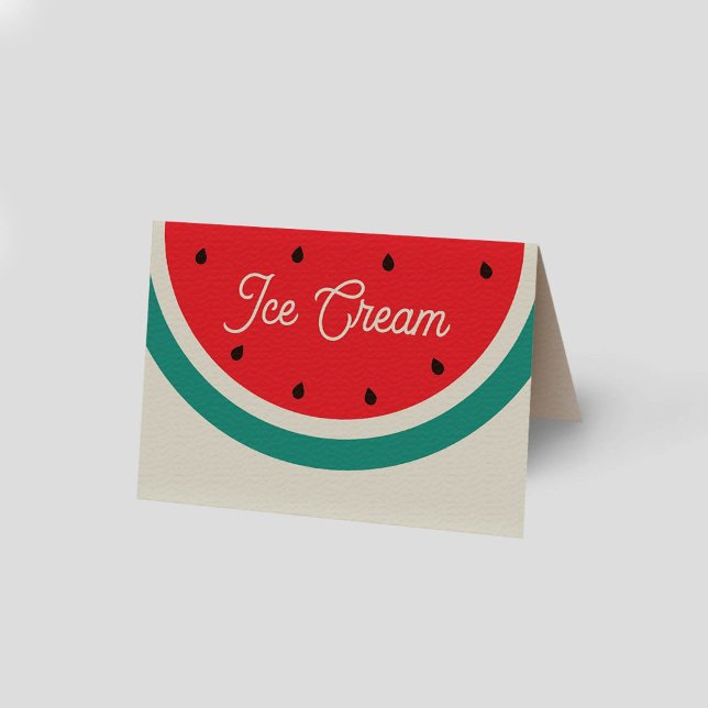 Tarjeta de Tienda de Comida de sandía (Watermelon Food Tent Card)