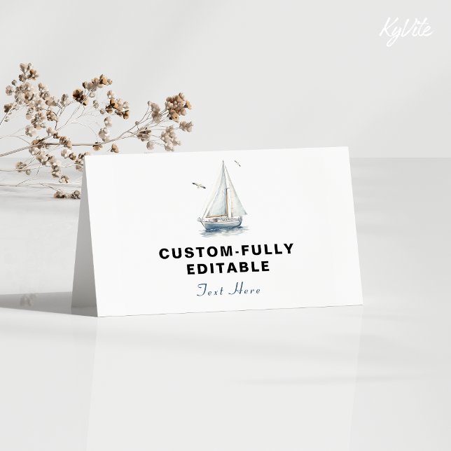 Tarjeta de Tienda de Comida Doblada Náutica Editab (Subido por el creador)