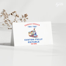 Tarjeta de Tienda de Comida Follada Editable Train