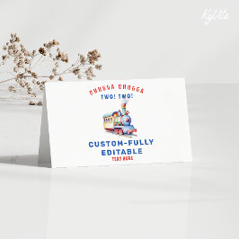 Tarjeta de Tienda de Comida Follada Editable Train