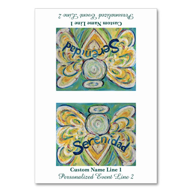 Tarjeta de tienda de la mesa de ángel de la palabr (Anverso)