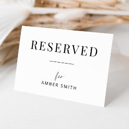 Tarjeta de tienda plegada de asiento reservado par