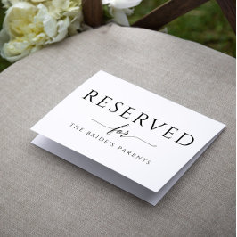 Tarjeta de tienda reservada caligrafía romántica b