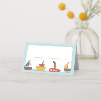 Tarjeta de tienda temática náutica, tarjeta de pla