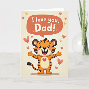 Tarjeta de Tigre 'Te Quiero Papá'