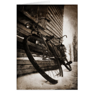 Tarjeta de Tintype de los recuerdos de bicicletas