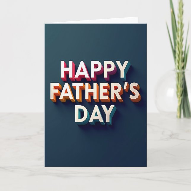 Tarjeta de tipo Día del Padre moderno (Anverso)