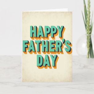 Tarjeta de tipo Día del Padre Retro