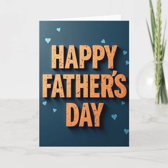 Tarjeta de tipo Día del Padre Rústico (Anverso)