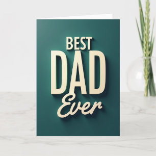 Tarjeta de Tipo Mejor Papá del Mundo Verde Azulado