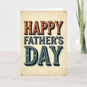 Tarjeta de Tipo para el Día del Padre Vintage