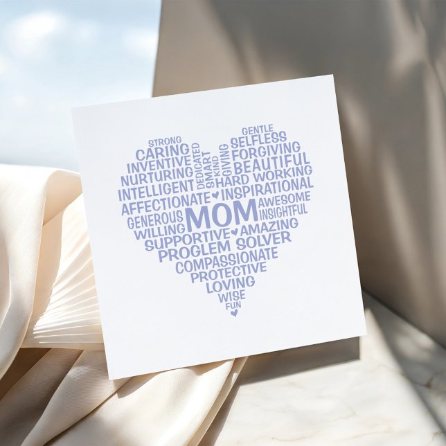 Tarjeta de tipografía cardíaca de mamá cuadrada (Subido por el creador)