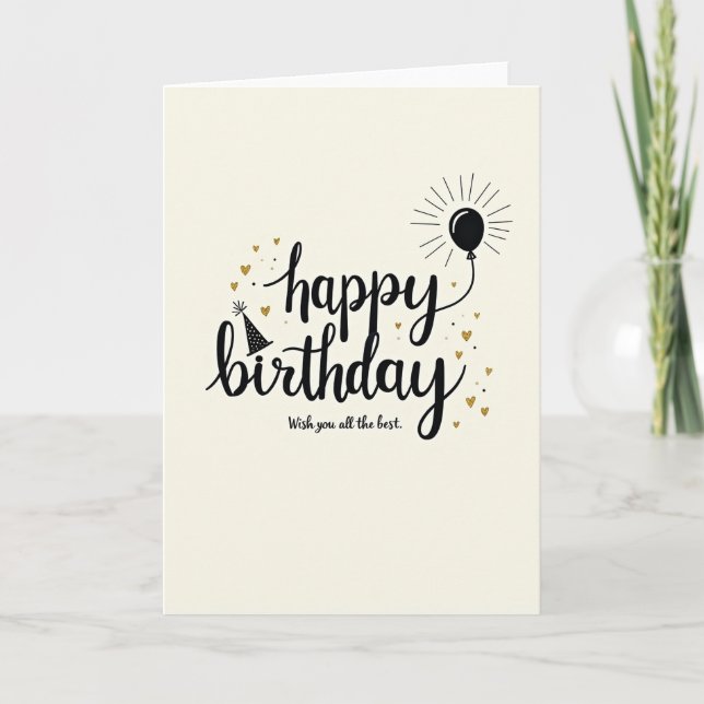Tarjeta de Tipografía Cremosa (Anverso)
