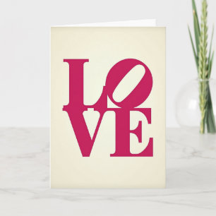 Tarjeta de tipografía de amor romántico