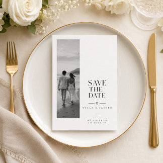 Tarjeta de tipografía de declaración de boda para 